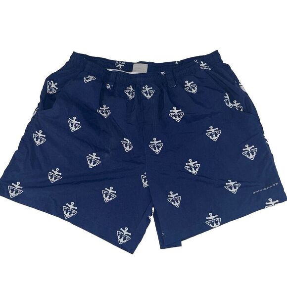 Mens columbia pfg anchor swim trunks size X Large Navy Blue - Picture 1 of 6